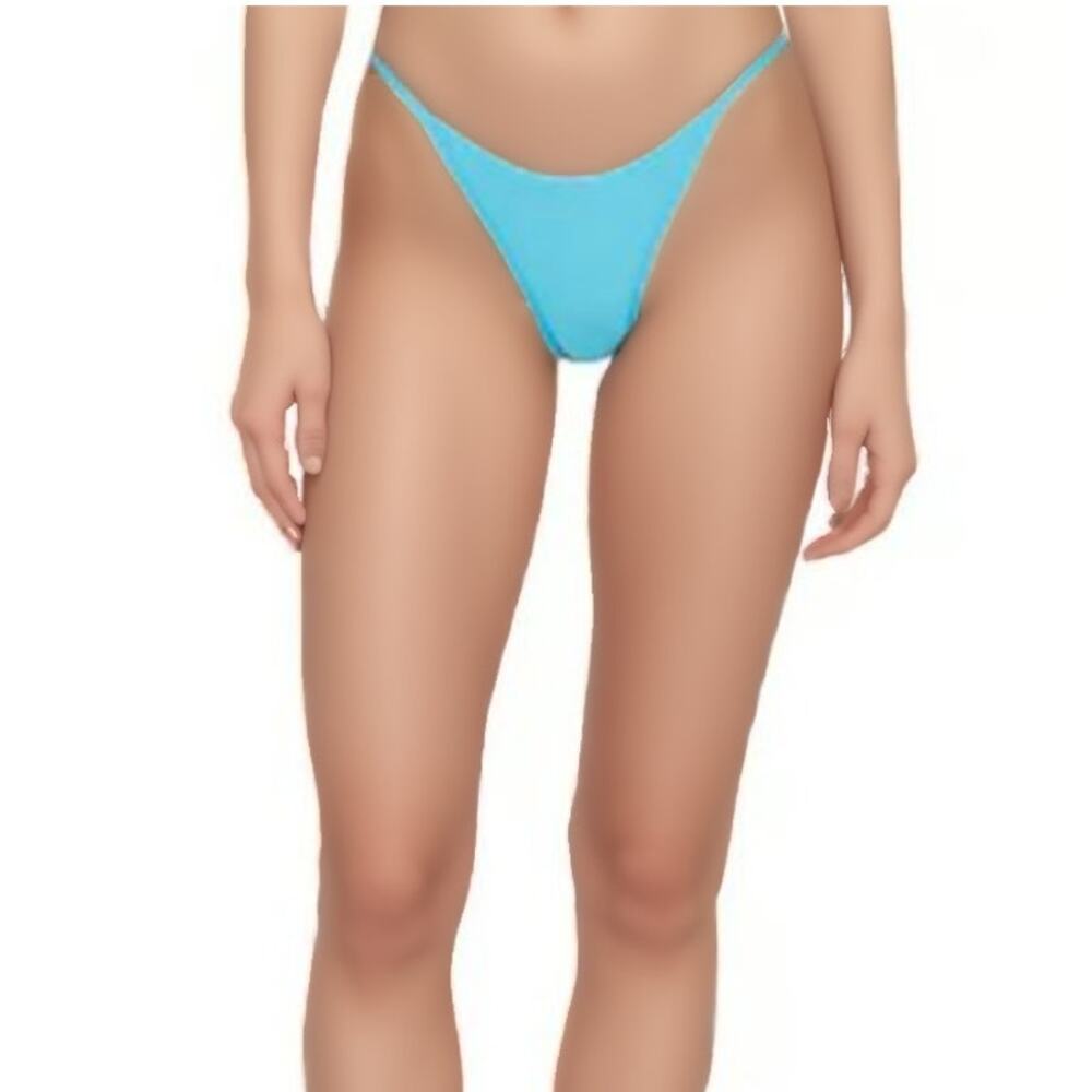 L*Space Ribbed Jay Bikini Bottom in Blue NWT Size XL